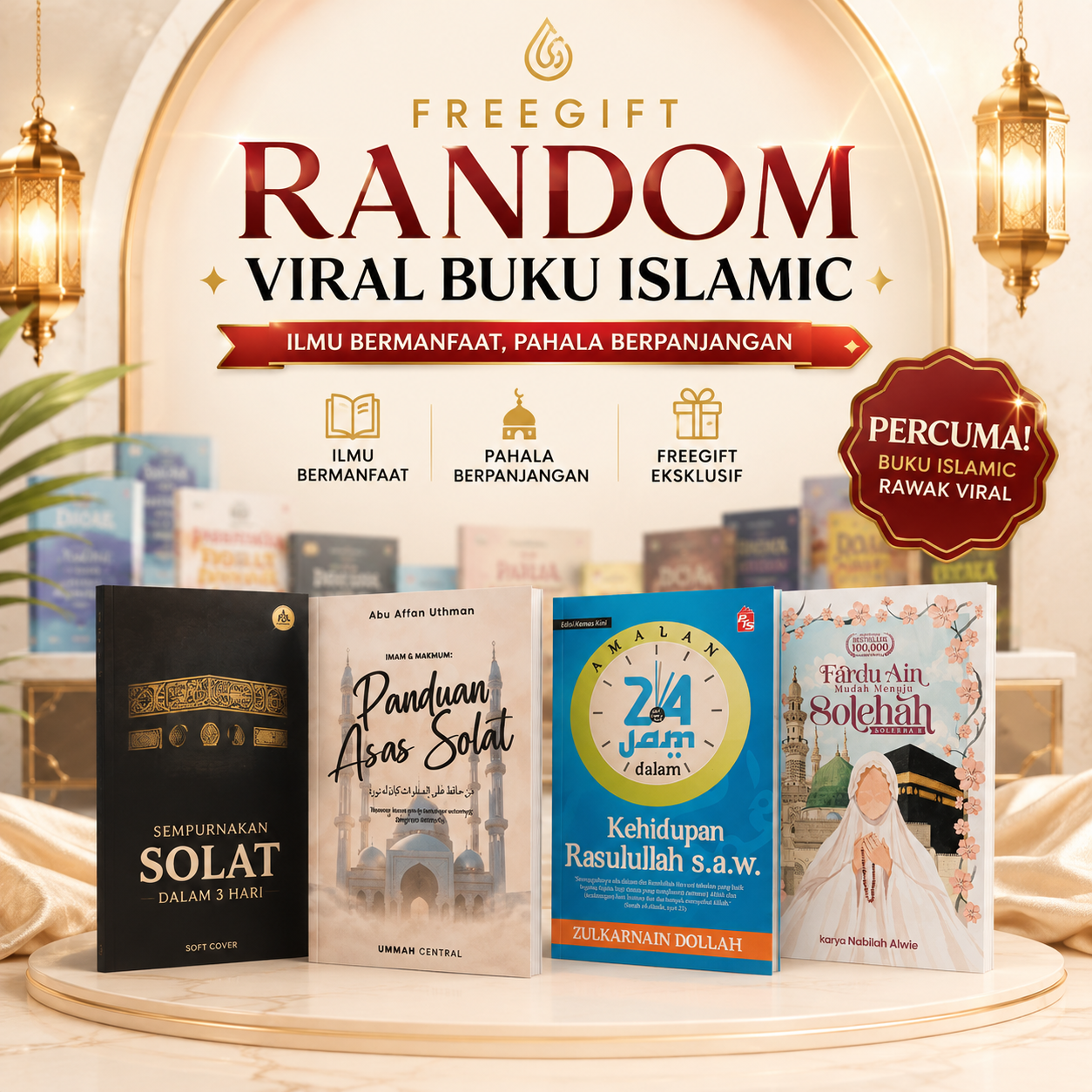 Freegift buku islamik viral secara rawak untuk Set B